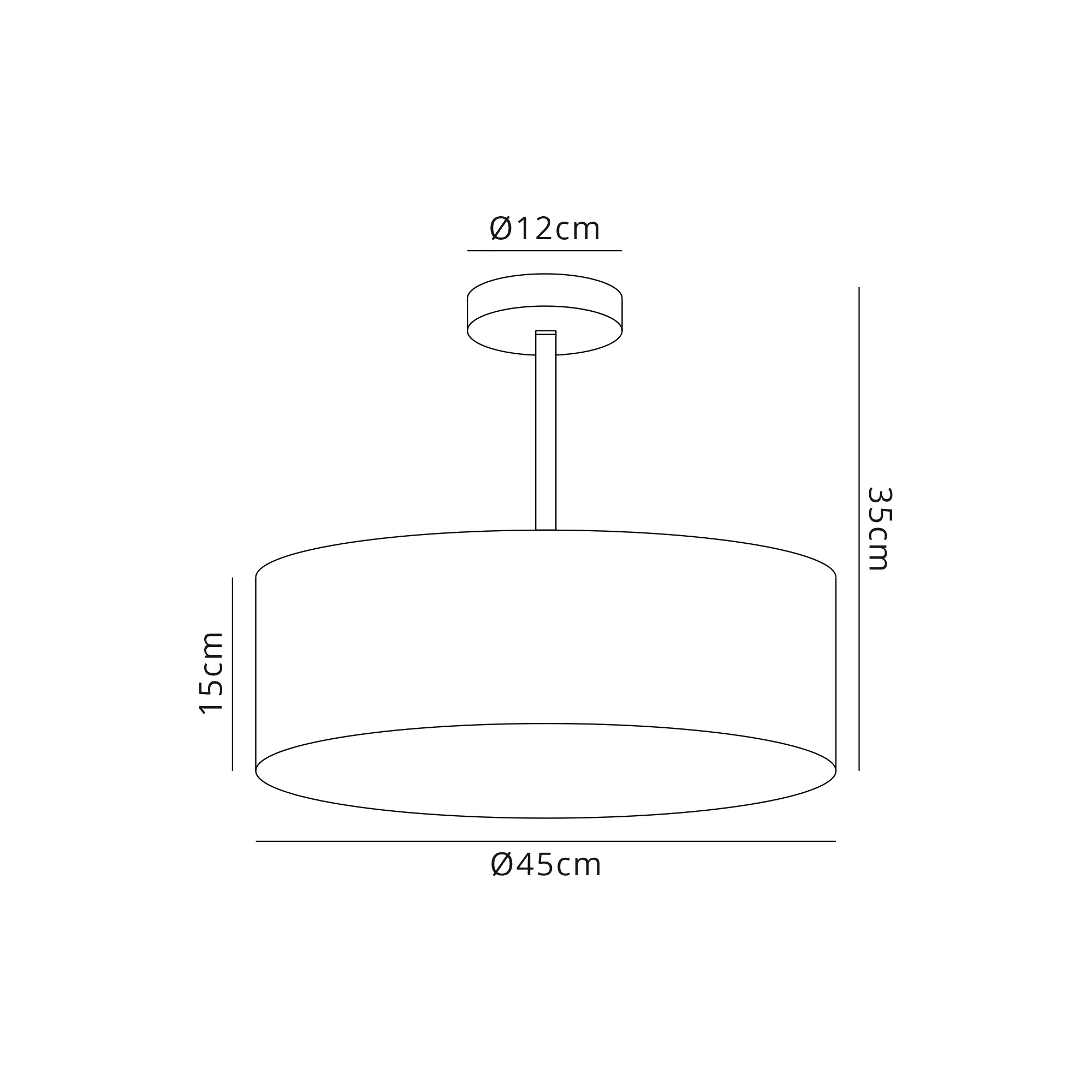 Baymont CH WH Ceiling Lights Deco Semi Flush Fittings